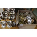 A selection of domestic glass and metalwares, for the table top