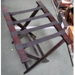 Five various folding luggage stands