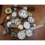 A selection of watches to include Seiko, Accurist in working order, a Goliath watch and Elgin case