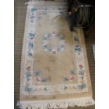 Chinese washed wool yellow ground carpet 92 x 157 cm