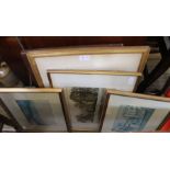 A selection of various framed pictures