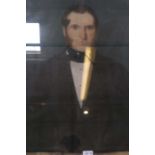 A 19th century portrait of a gentleman, pastel, 73cm x 53cm, in gilt frame