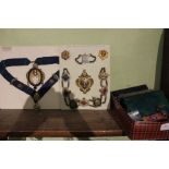 A box of Masonic/Order Of Buffalos medals and other regalia