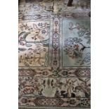 A room sized part silk tree design floor carpet, 213cm x 314cm