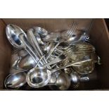 A selection silver plated cutlery