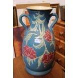 A pottery decorated large vase