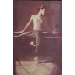 Charles Willmott - An original of rehearsing ballerina, 61cm x 51cm, signed in gallery mounts and fr