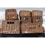 A selection of wicker baskets and postal trays
