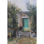 Judith A Trevorrow a pastel study of 'garden door at Ennis'