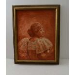 Fred McKenzie, late 19th century British School, portrait of a lady, sepia oil tones, signed and dat