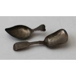 William Pugh, a George III silver leaf bowl caddy spoon, Birmingham 1808,