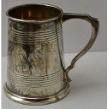 James Dixon and sons, a silver tankard of Georgian design, Sheffield 1946, 368g