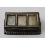 Henry Matthews, a late Victorian silver stamp box, Birmingham 1900, 8.5cm