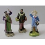 A Royal Doulton china figure "Little Boy Blue" 14 cm, with two other figures