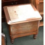 A small flamed mahogany commode