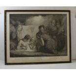 Smith after George Romney, a black & white engraving of the infant Shakespeare, together with one ot