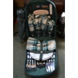 A back pack picnic set