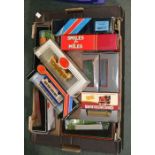 A box containing a selection of die-cast models - Corgi, Solido etc