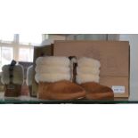 A pair of infants "UGG" boots, chestnut, infant UK size 5, boxed