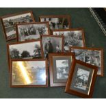 A selection of glazed and framed "Country Life" black and white photographs