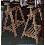 Two modern trestles in pine