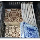 Selection of decorative tiles to include delft design