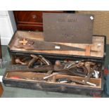 A vintage woodworkers tool box