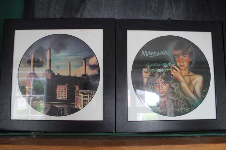 9 framed vinyl picture discs - Pink Floyd, Black Sabbath, Marillion, Iron Maiden, Queen, Meat Loaf - Image 3 of 7