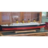 A kit built model ship 'Titanic'