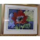 After Mel Whatmore - Large limited edition print titled "Fenn Fatale" depicting poppy heads