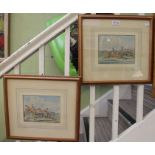 Follower of Henry Alken - a pair of 19th century water-coloured Steeple Chase pictures, 14cm x 18.5