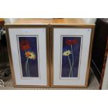 Mel Whatmore - a pair of signed limited edition floral artist proofs being Bananarama
