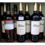 Seven bottles of alcohol free mixed wines