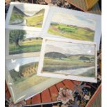 James Cleaver - (1911 - 2003) Six various mounted watercolours, mainly landscapes