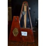 A French mahogany cased clockwork metronome