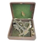 A 19th century maritime sextant engraved R. Ash, in mahogany storage box