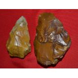 Two flint hand axes