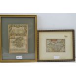 E. Bowen an early 18th century map of Pembrokeshire, together with a small early map of Chester, bot