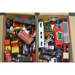 A quantity of assorted die-cast and other vehicles including Matchbox, Corgi, and others