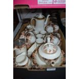 A box containing an extensive bone china tea service, together with a Paragon china coffee service