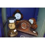 Four mantel clocks