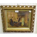 Over painted photograph after Max Volkart, glazed in period gilt frame