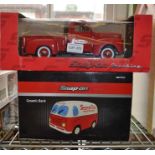 A Snap-on Toys Mercedes die-cast model pick-up truck mint, in original livery and display box ad a