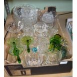 A box of domestic glasswares, various