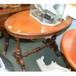 A small Victorian oval mahogany centre table