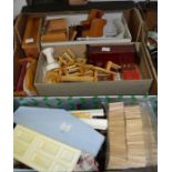 a box of dolls house furniture