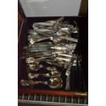 Canteen of silver plated Kings Pattern cutlery