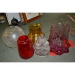 A selection of small glass shades various