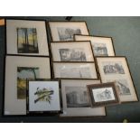 Various framed prints