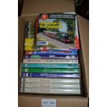 Seventeen DVDs various titles relating to Steam Trains, together with fifteen other "Heritage Railwa